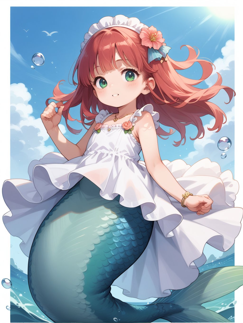 score_9, score_8_up, score_7_up,source_anime,solo,  mermaid, dress, 