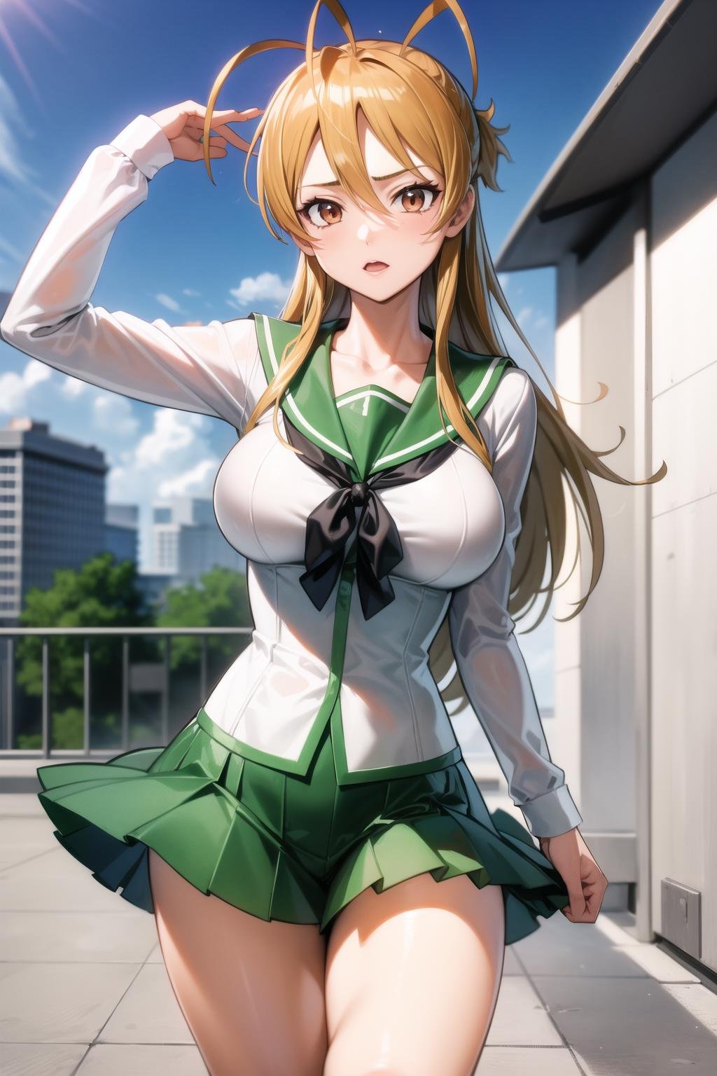miyamoto rei,  school uniform,  white shirt by YukinoArt on Tensor.Art