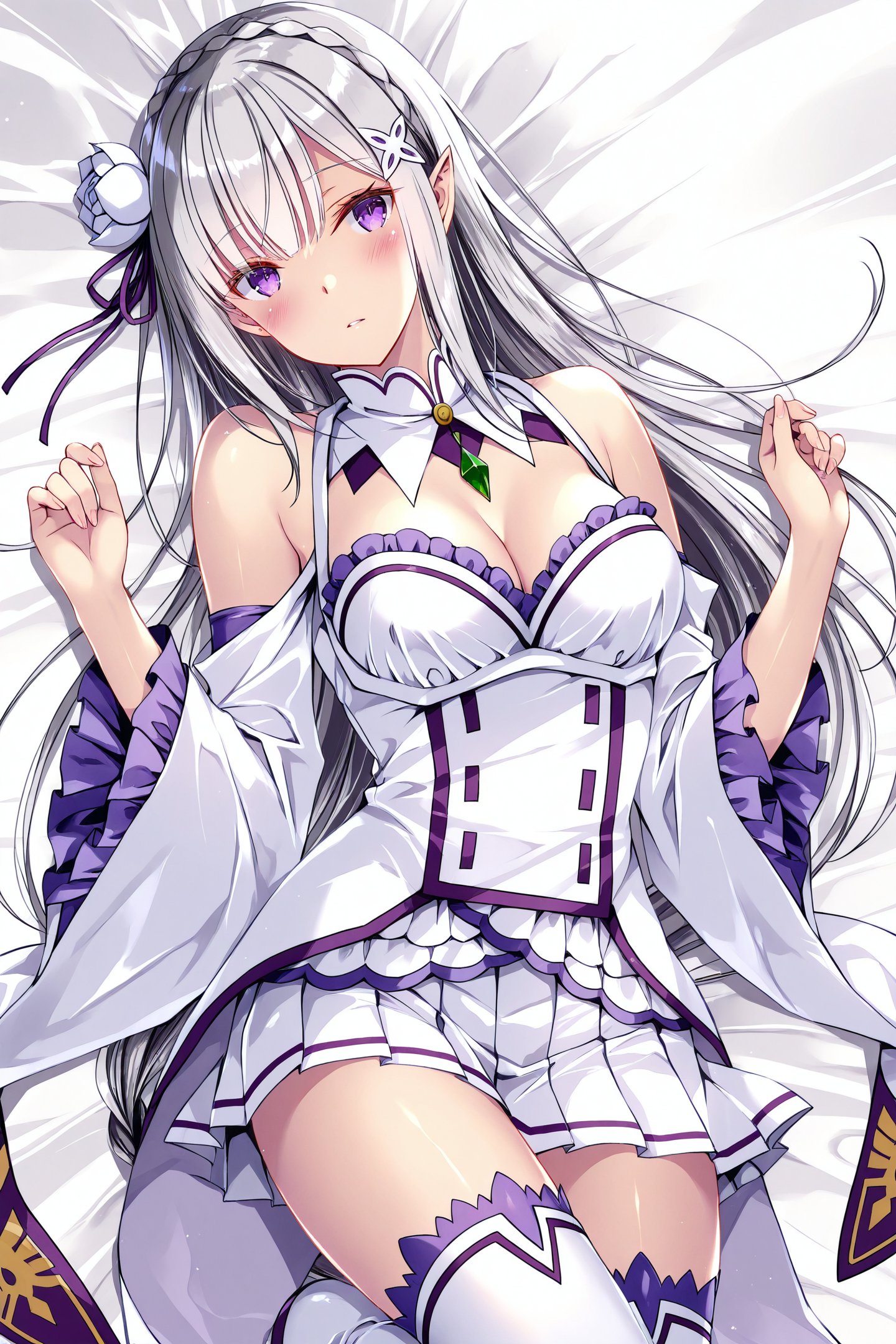 kobayashi chisato Style,  1girl,  emilia \(re:zero\) by flyx3 on Tensor.Art