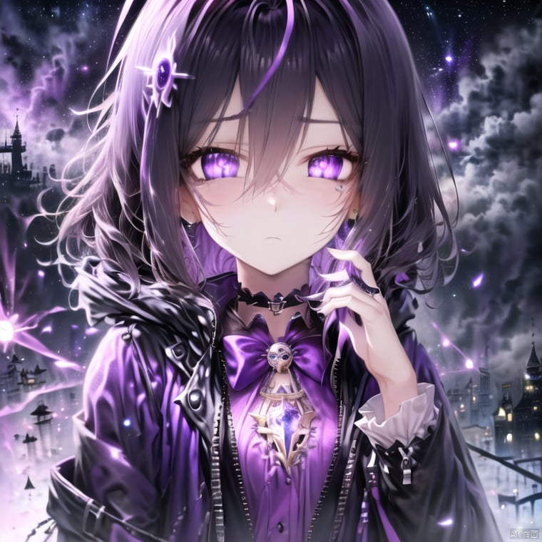 灯之幻星河purple_eyes,  😶((looking to the side,  expressionless eyes on Tensor.Art
