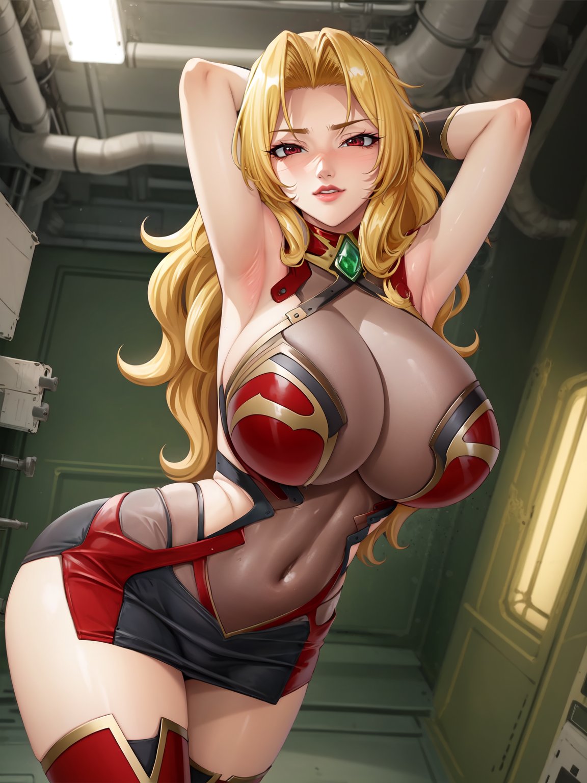 masterpiece,  high quality,  Alicia Viewstroem is standing by Enigmata on Tensor.Art