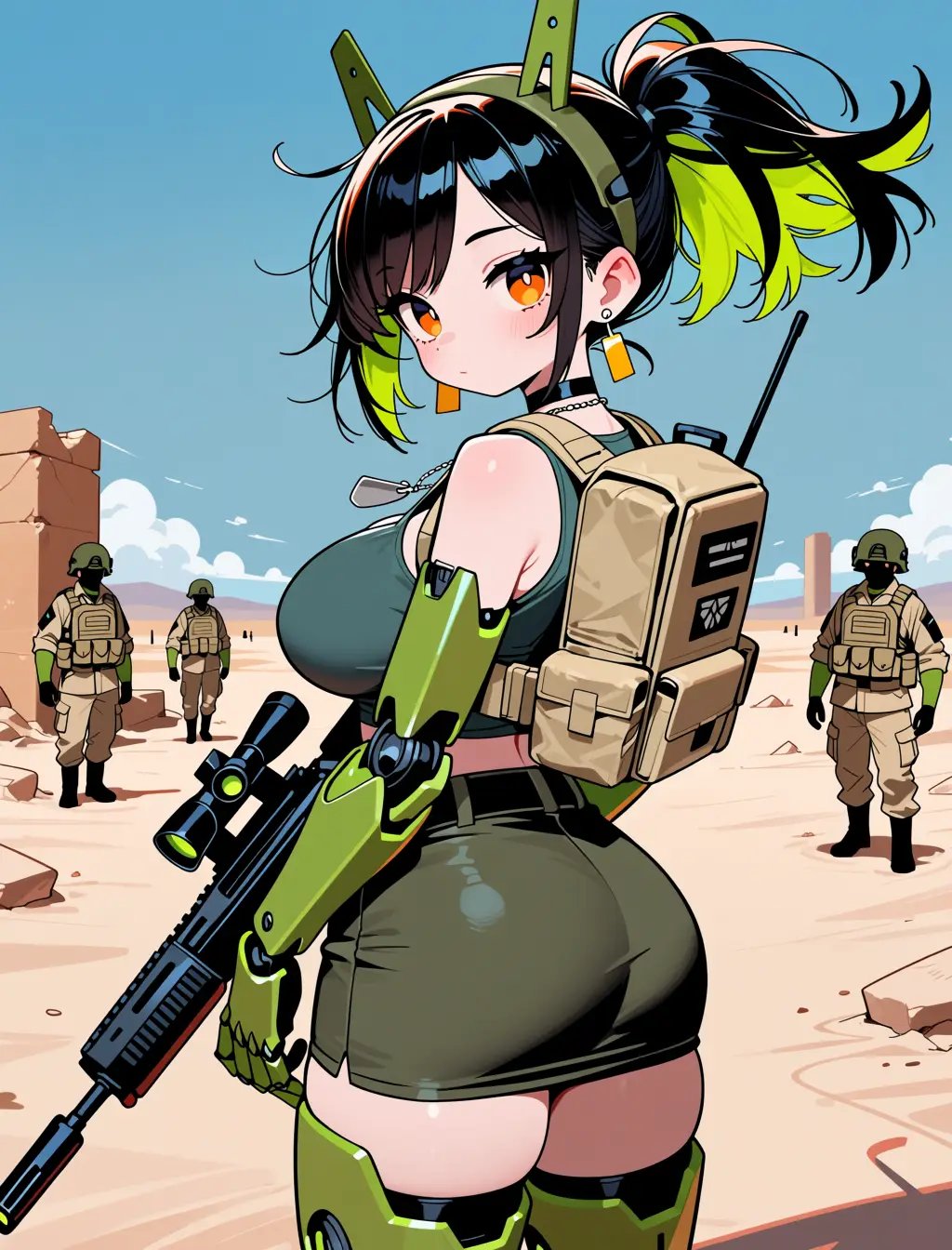 1girl,  young,  kawaii humanoid by inknoir on Tensor.Art