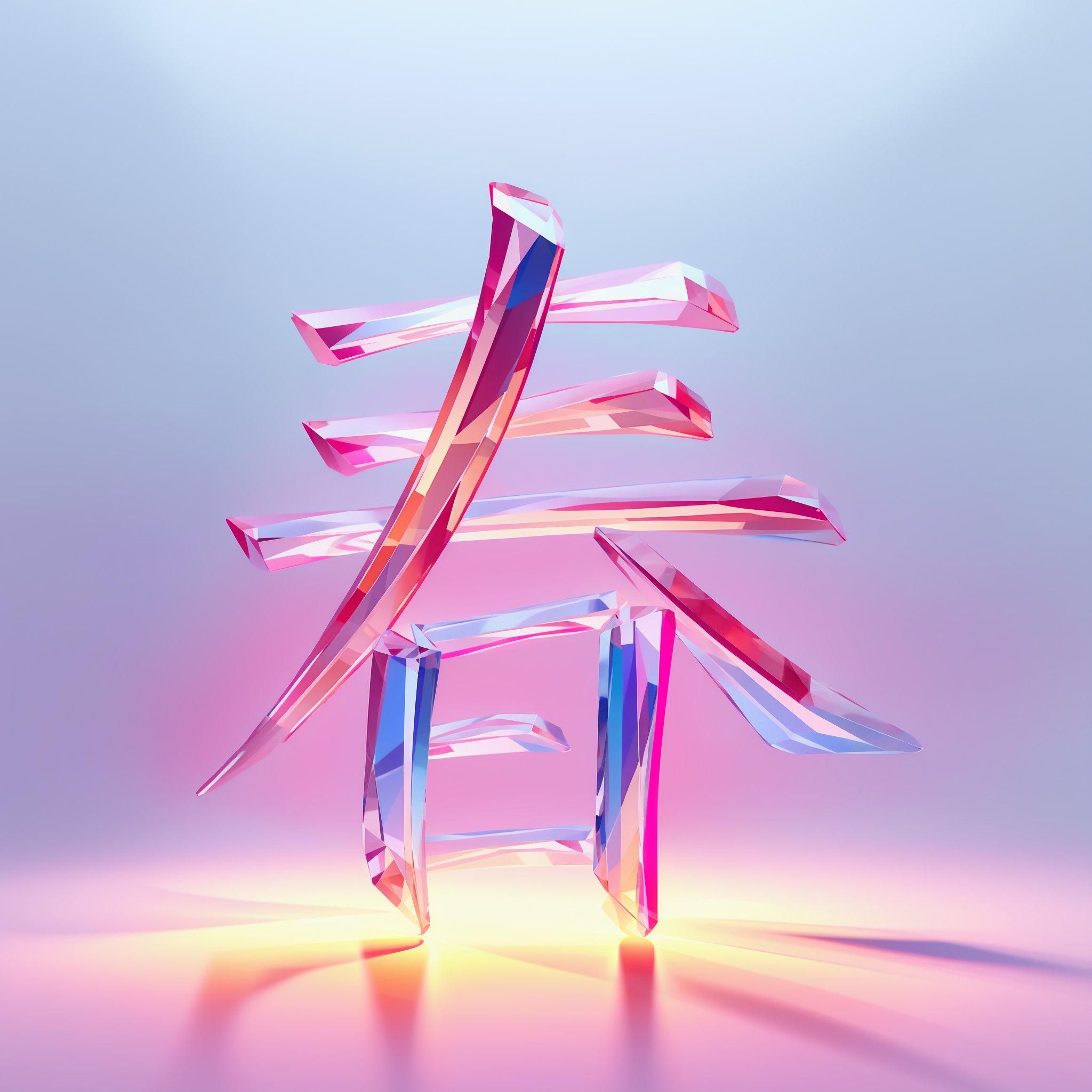 Crystal, [red|gold] gradient style, transparent, 3D, glowing