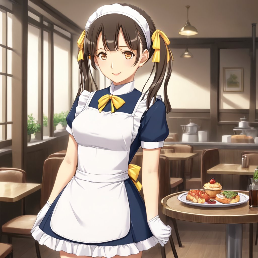 hiiragi mayuka,  twintails,  yellow ribbon by Stigma Head on Tensor.Art