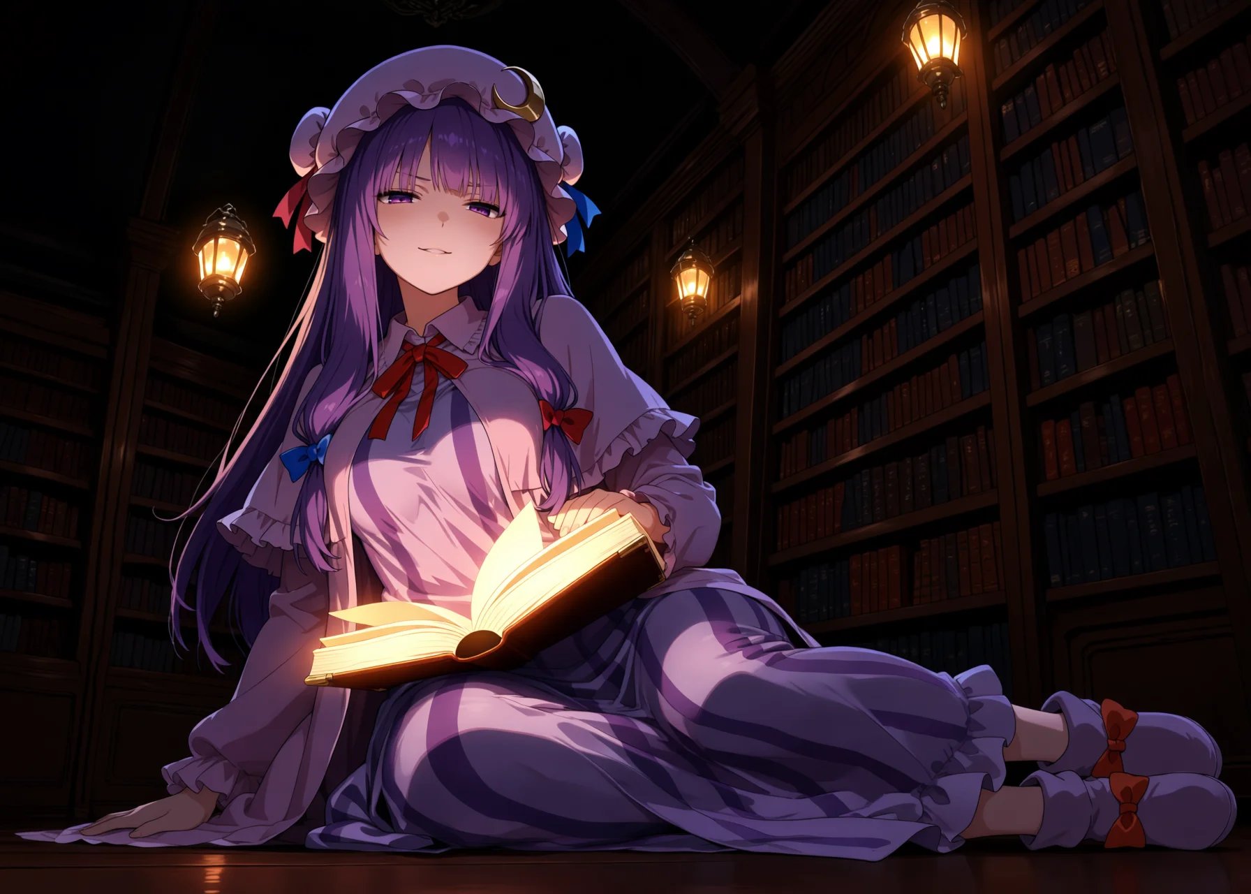 1girl,  patchouli knowledge,  touhou by miaomiao on Tensor.Art