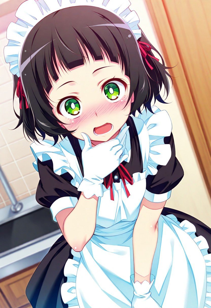 1girl,  messy hair,  green eyes by user_799808659810136257 on Tensor.Art