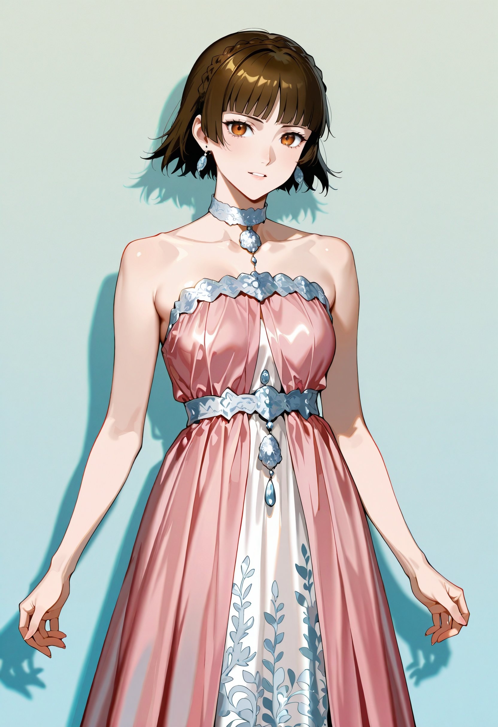 solo,  1girl,  pink dress by miaomiao on Tensor.Art