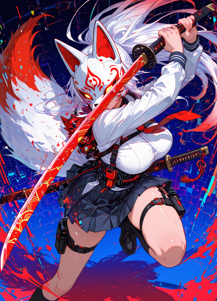 1girl,  solo,  colorful by Rin_x0 on Tensor.Art