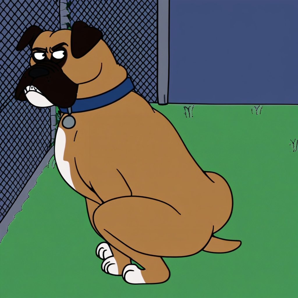 Cuddles Boxer,  feral,  solo by Xposing_Organisms on Tensor.Art