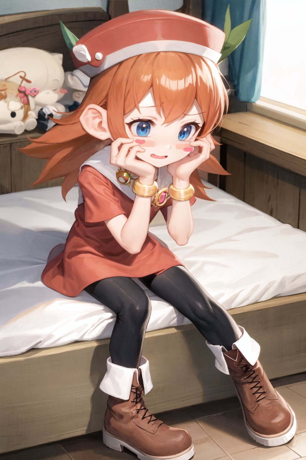 knlolo,  long hair,  orange hair by KitsuneGirl on Tensor.Art
