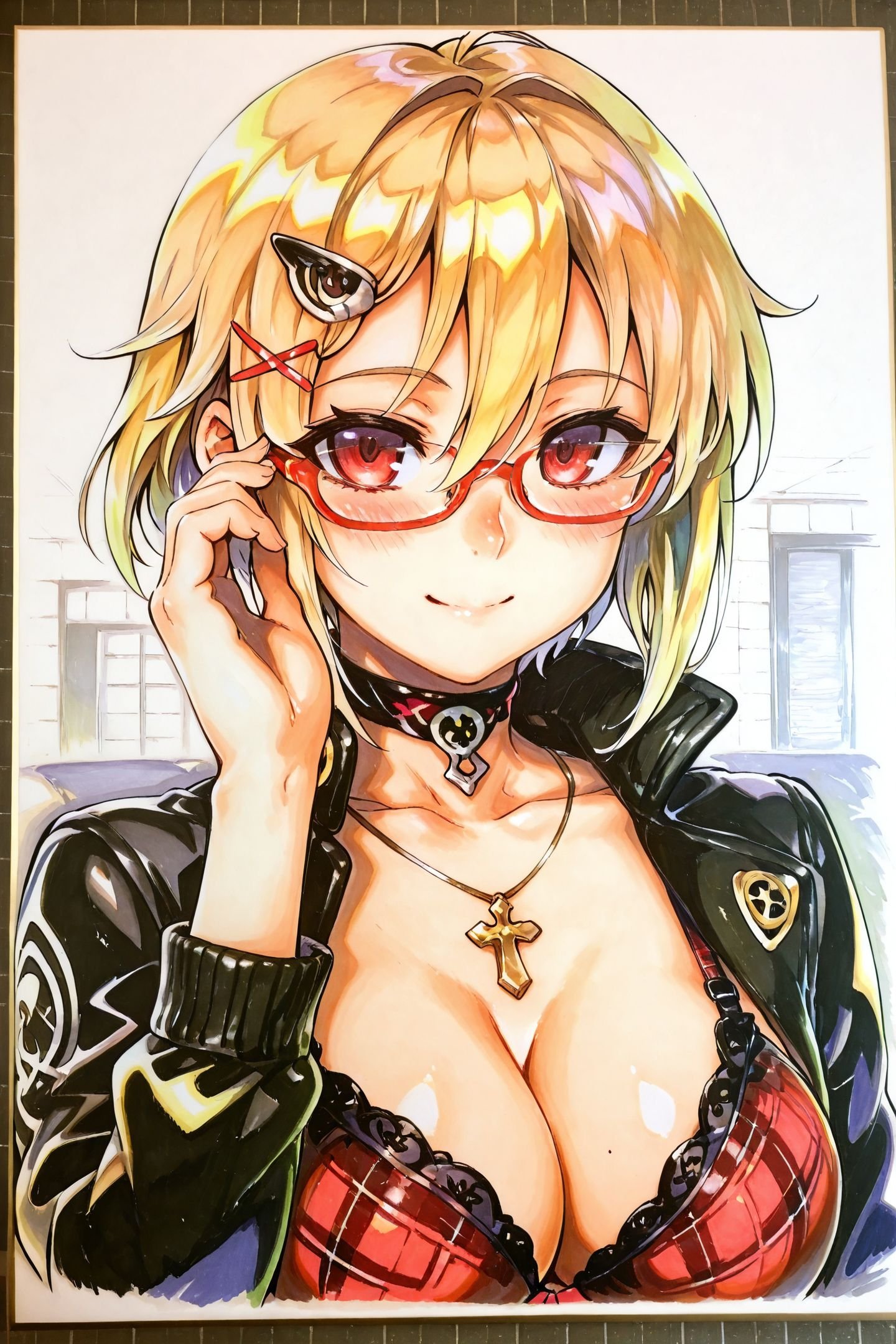 1girl,  breasts,  blonde hair by flyx3 on Tensor.Art