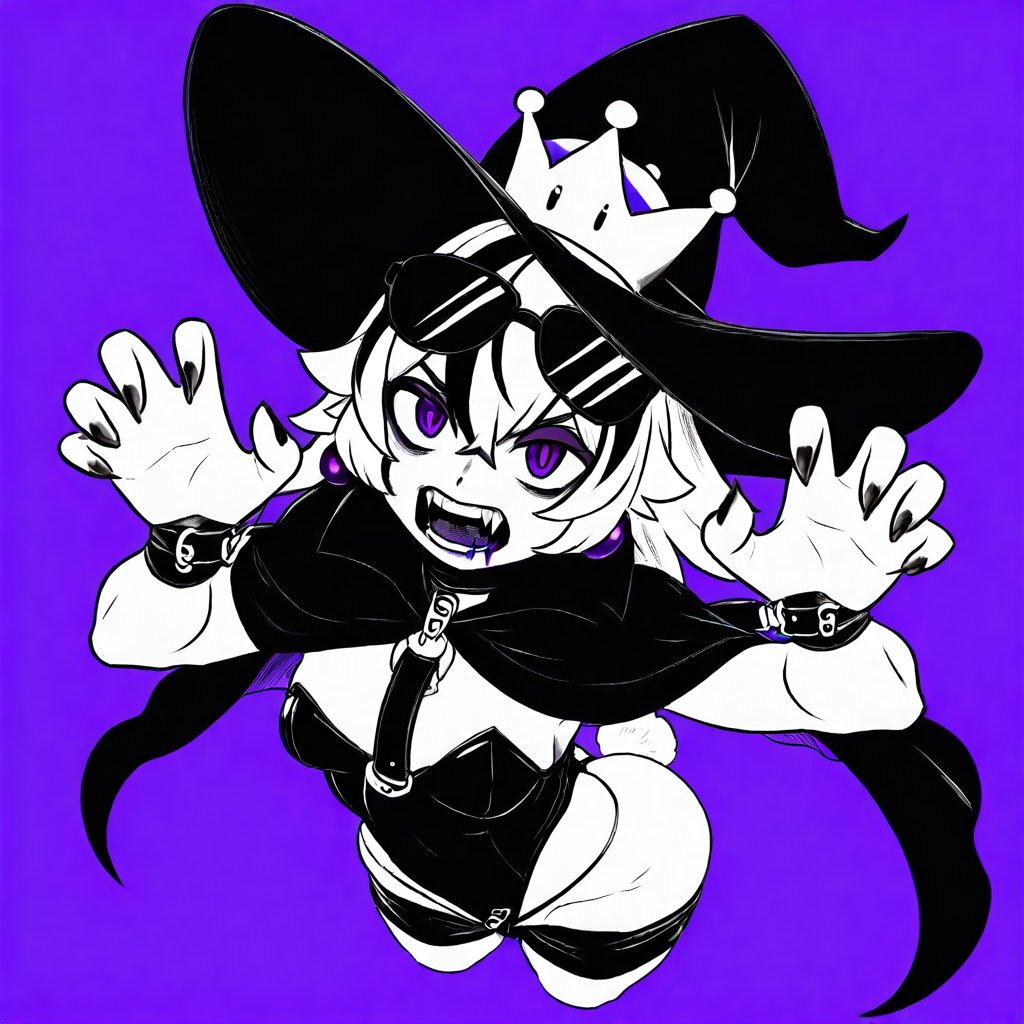 eyewear on head,  witch hat,  ofuda by 二坤年 on Tensor.Art