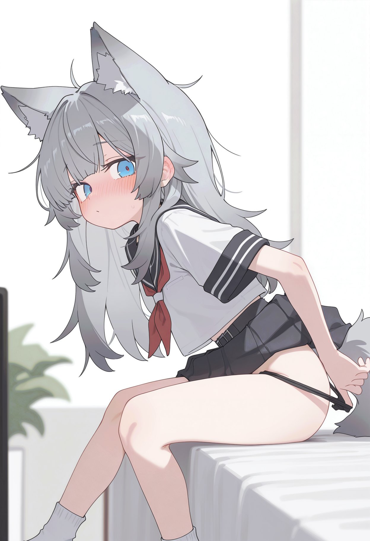 1girl,  solo,  wolf girl by 独断万古大🐮🐮 on Tensor.Art