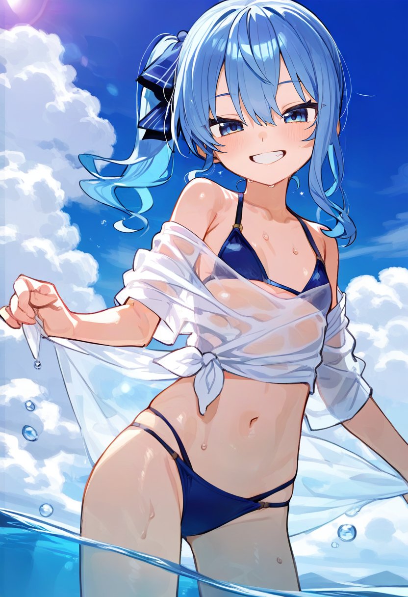 1girl,  hoshimachi suisei,  hololive by silvermoong on Tensor.Art