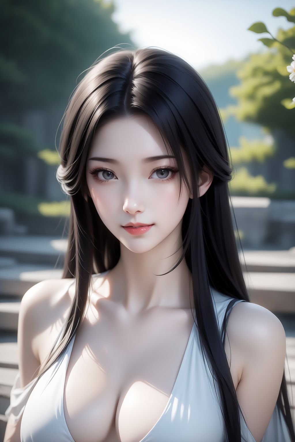 beautiful girl,  black long hair,  white skin by 天TIN on Tensor.Art