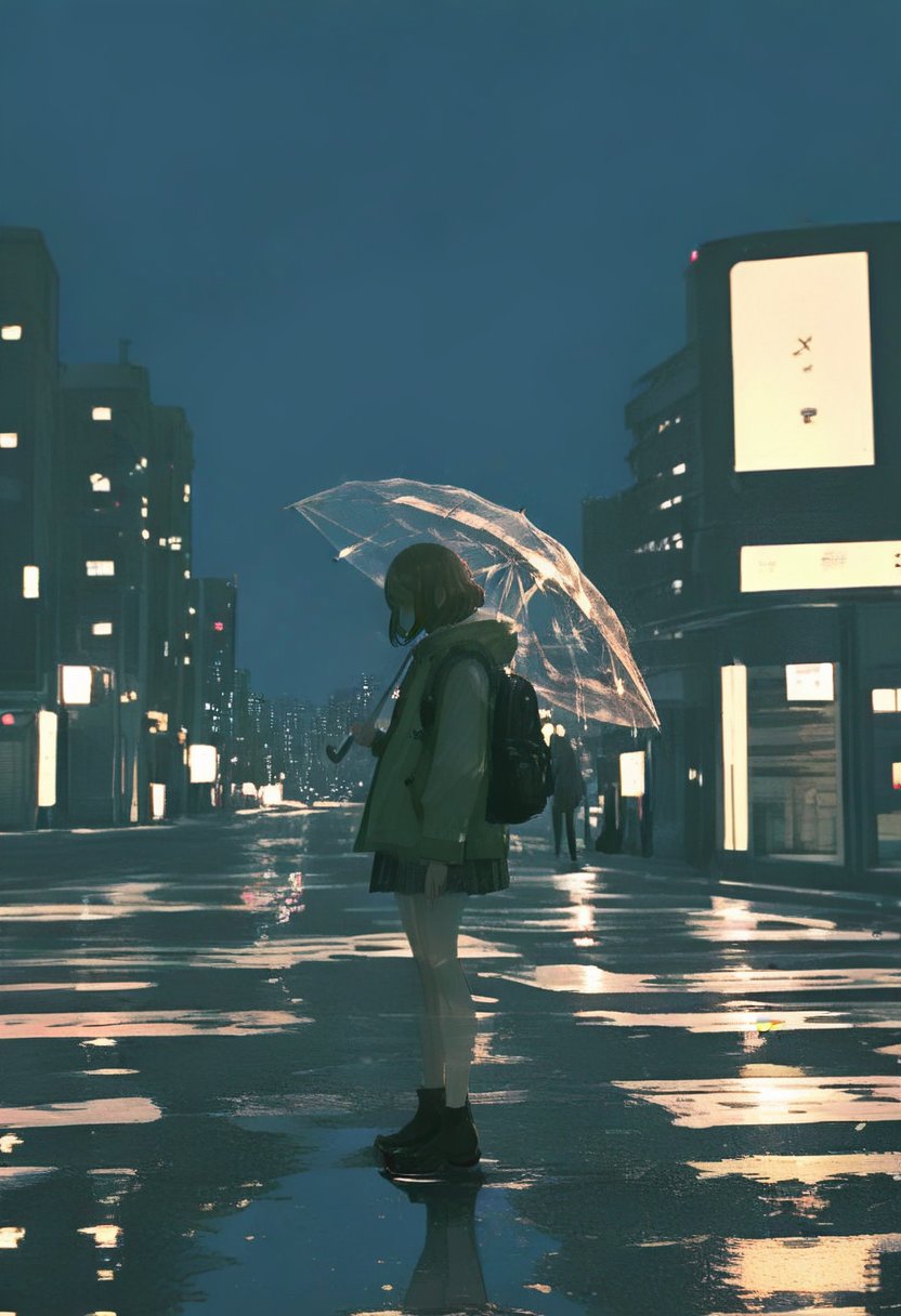 1girl,  transparent,  umbrella by silvermoong on Tensor.Art