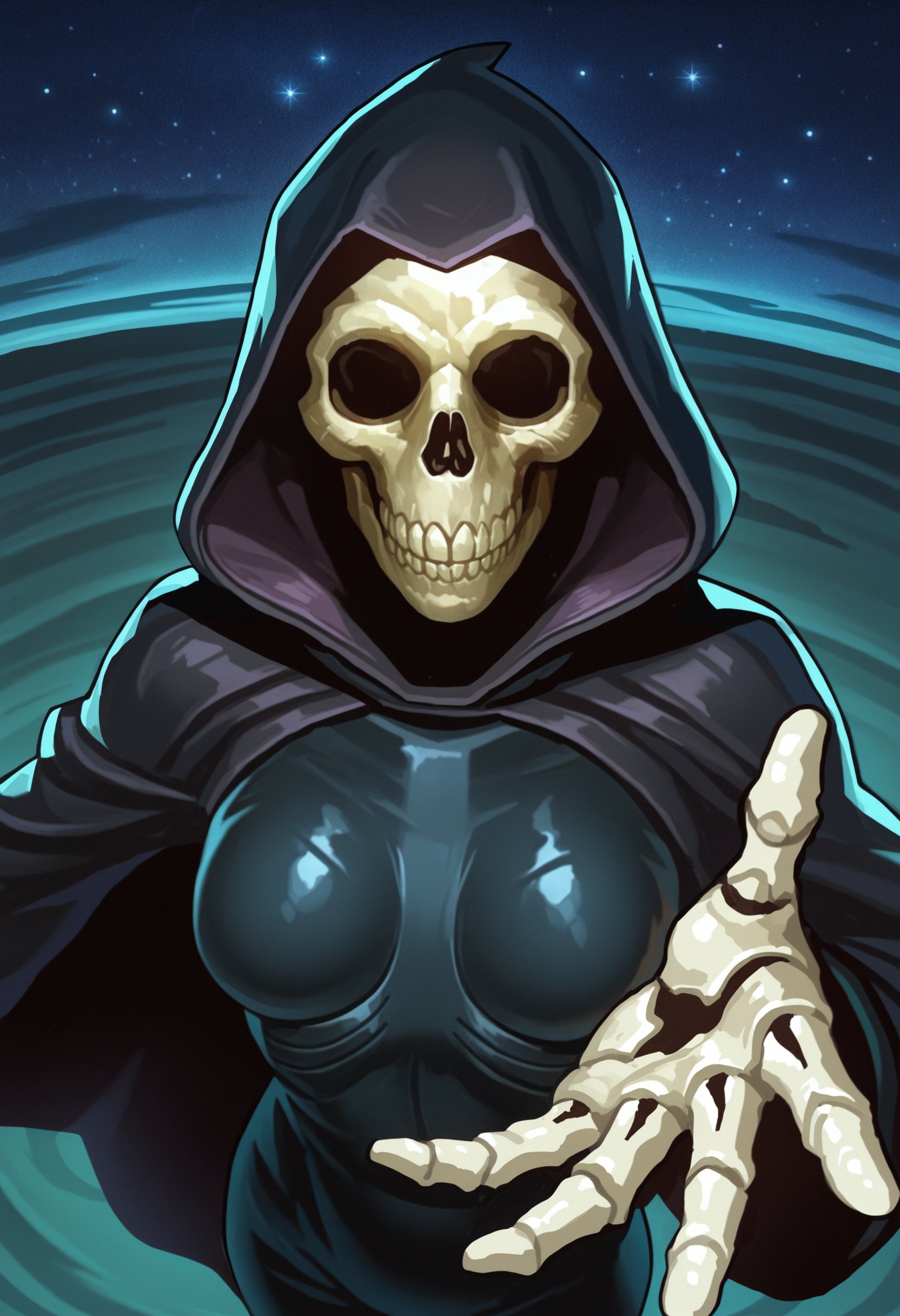 mdhilf,  hooded cloak,  bodysuit by interfusor on Tensor.Art