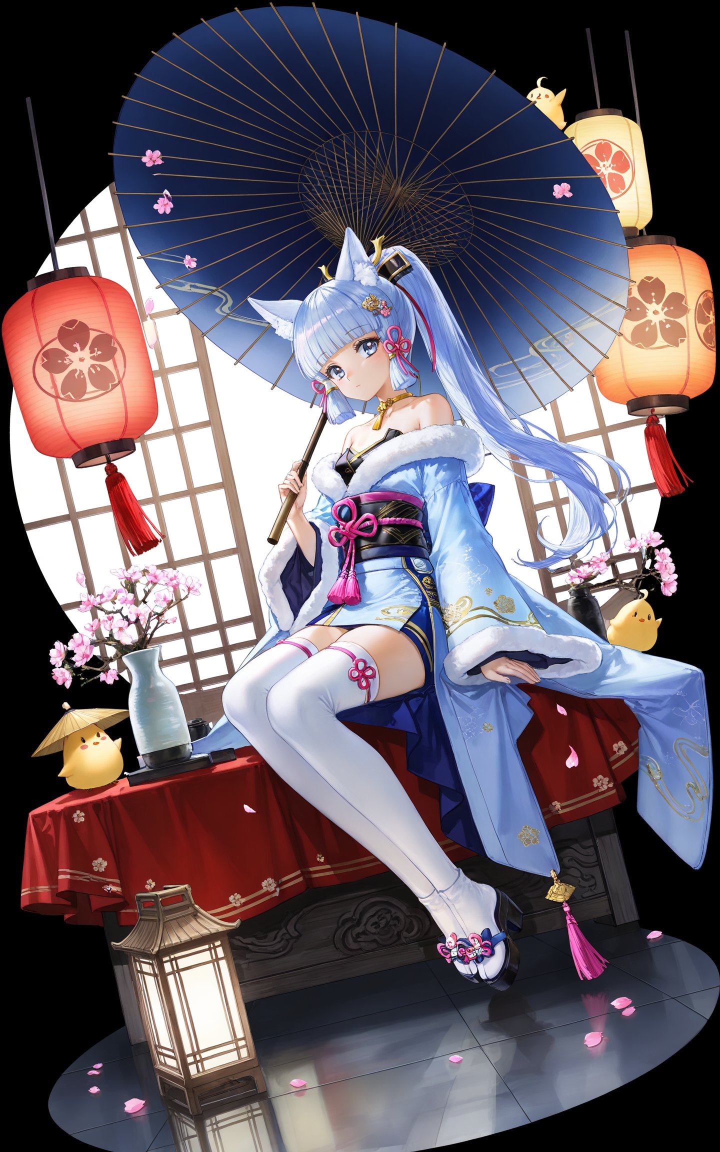 Kamisato Ayaka,  blue hair,  long hair by DJ大江东去 on Tensor.Art