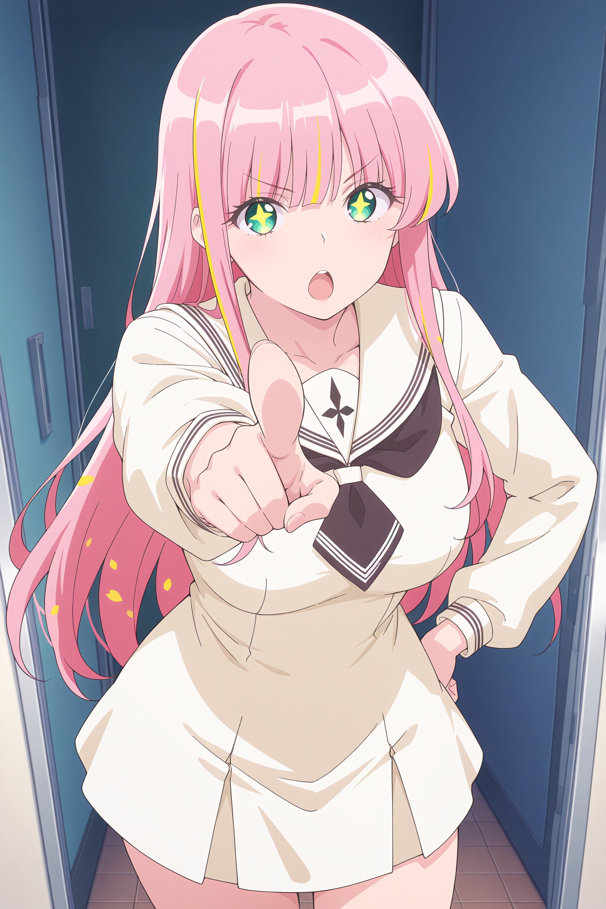 Hanaori-Meteor,  1girl,  pink hair by MDFD-1991 on Tensor.Art