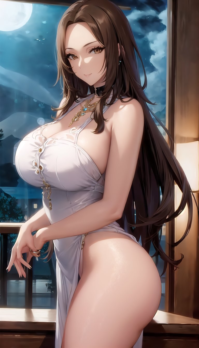 1lady,madam,(mature female),(milf),brown eyes, brown hair,1lady,jewelry,forehead, (night:1.58),highres,official art,original,masterpiece,best quality,(large breasts),face lighting,cinematic lighting,caustics,XXXXXXXXXXXXXXXXXXXXXXXXXXXW  <lora:nu2 (10):0.8>