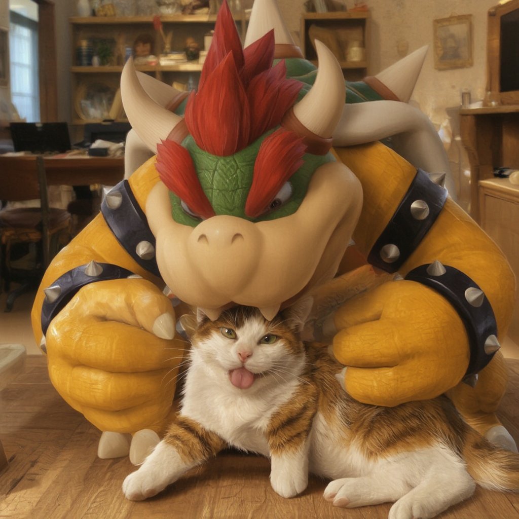 Bowser eating a cat by Touch Night on Tensor.Art