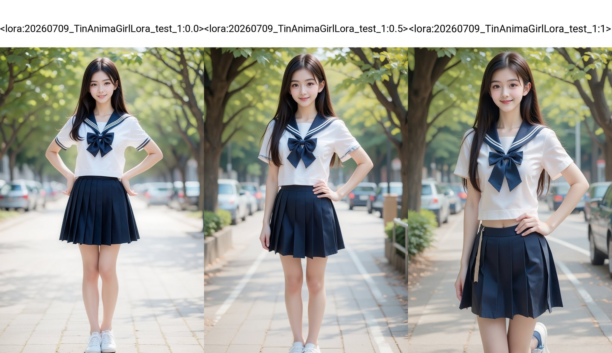 A young Asian woman,  estimated age range 18-22,  stands gracefully on a paved pathway by 天TIN on Tensor.Art