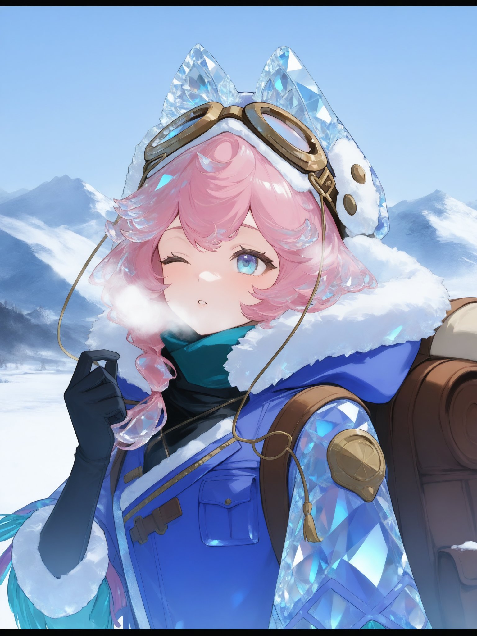 crystal hair,  crystal eyes,  crystal clothes by darkooo on Tensor.Art