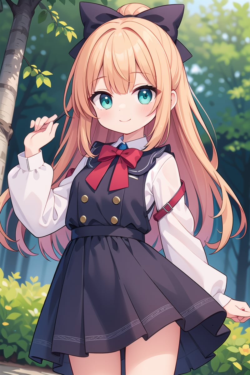 insanely detailed, absurdres, ultra-highres, ultra-detailed, best quality,1girl, solo, nice hands, perfect handsBREAKjirai kei,plaid skirt, shirt, long sleeves, bow, blue skirt, white shoulder frilly shirt, outdoors, blue bow, long hair, (cleavage:-1.5)BREAKhappy smile, laugh, closed mouthBREAKstanding, cowboy shot, looking at viewerBREAKslender, kawaii, perfect symmetrical face, ultra cute girl, ultra cute face, ultra detailed eyes, ultra detailed hair, ultra cute, ultra beautifulBREAKin forest, depth of field, ultra detailed backgroundBREAKmedium large breastsBREAKorange hair, green eyes, topknot,