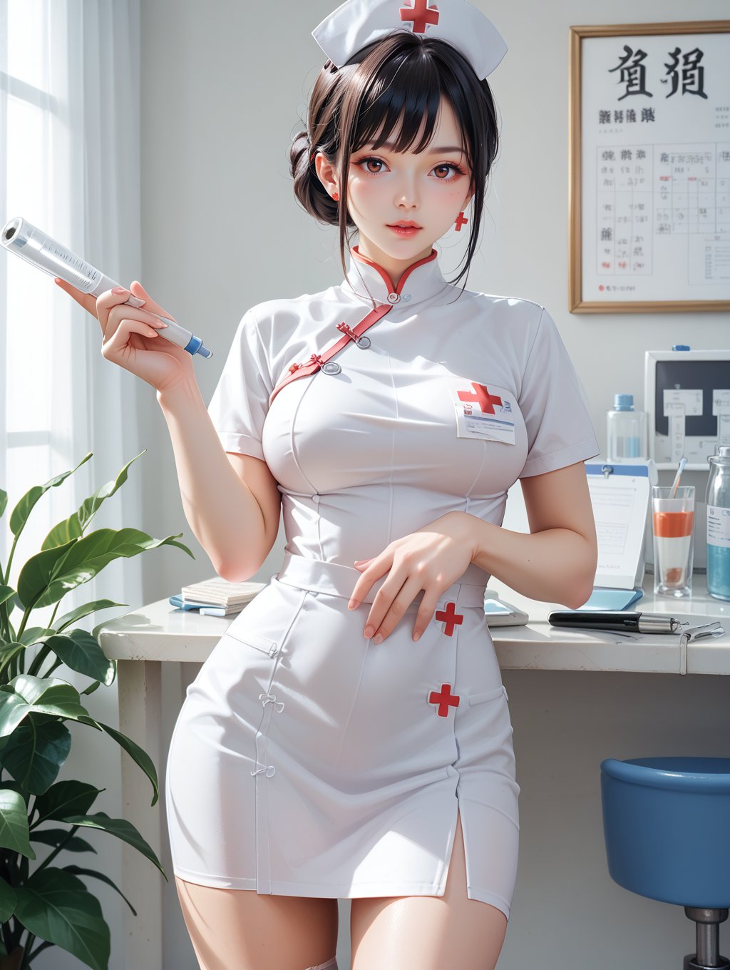 score_9, score_8_up, score_7_up,cowboy shot, china style,1girl,nurse, 