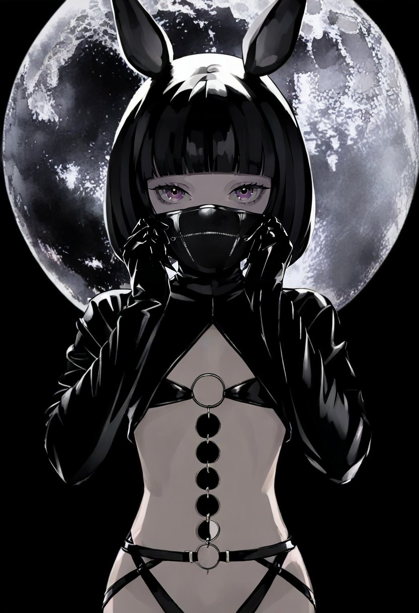 solo,  1girl,  moon by silvermoong on Tensor.Art