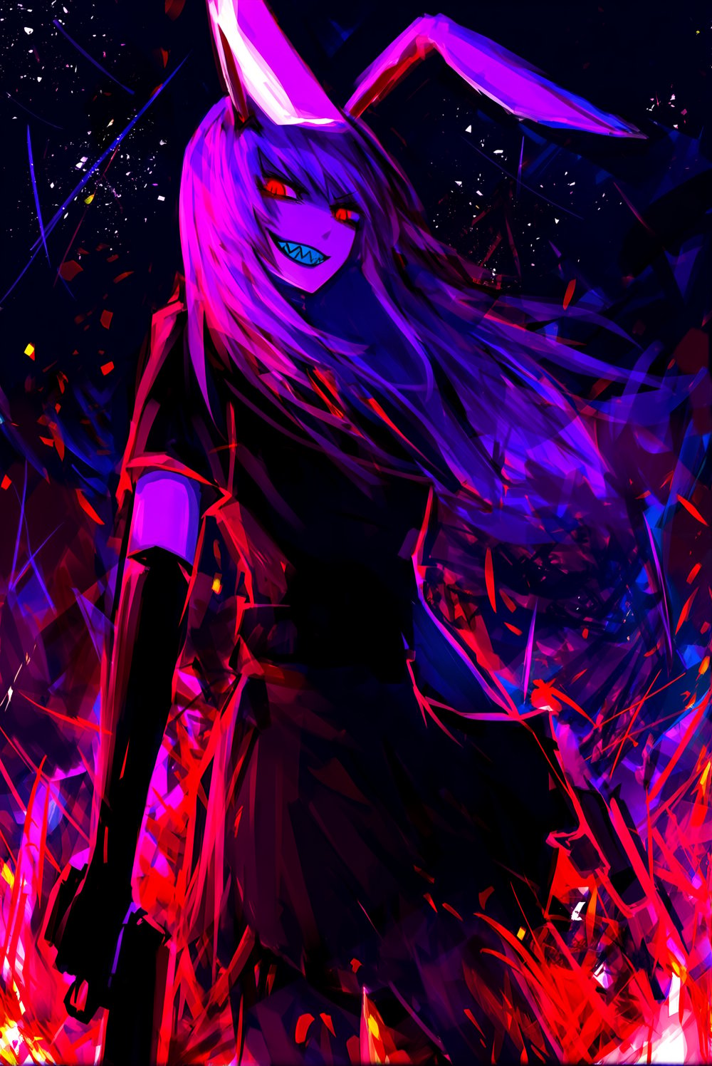 @violence kumahina. reisen_udongein_inaba,  1girl,  rabbit ears by DuglasKele on Tensor.Art