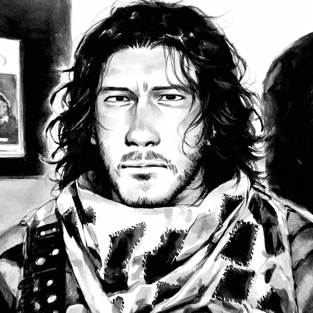 simon (iron lung),  black hair,  wavy hair by crushcries on Tensor.Art