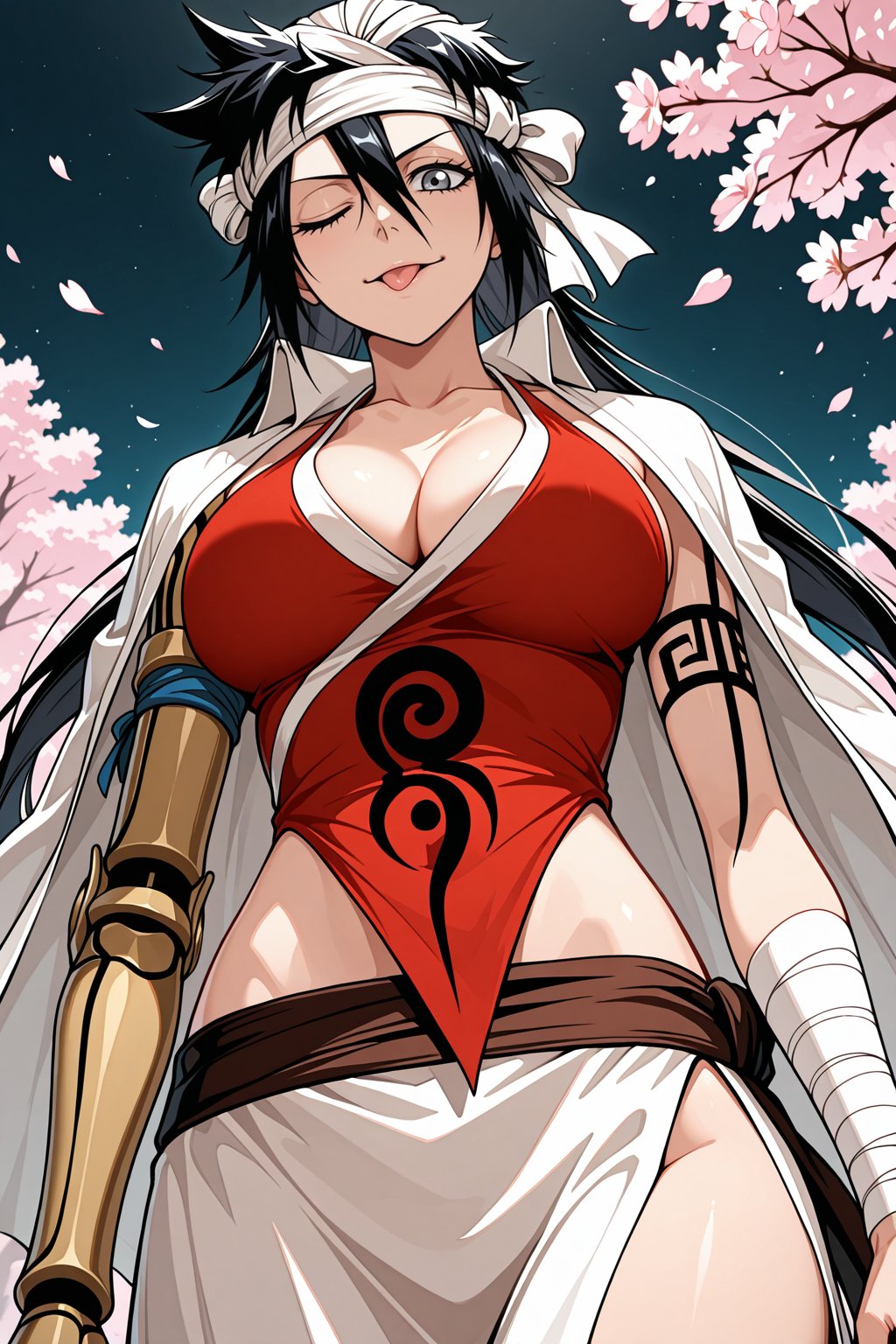 shiba kuukaku,  very long hair,  black hair by T3rryMcg1nn1s on Tensor.Art