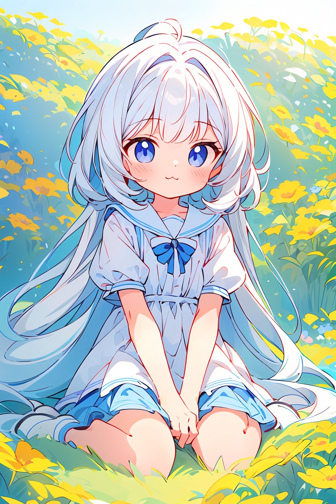 The Fullbody captivating artwork of adorable romance manga character,  sitting,  Half tone cute by miaomiao on Tensor.Art