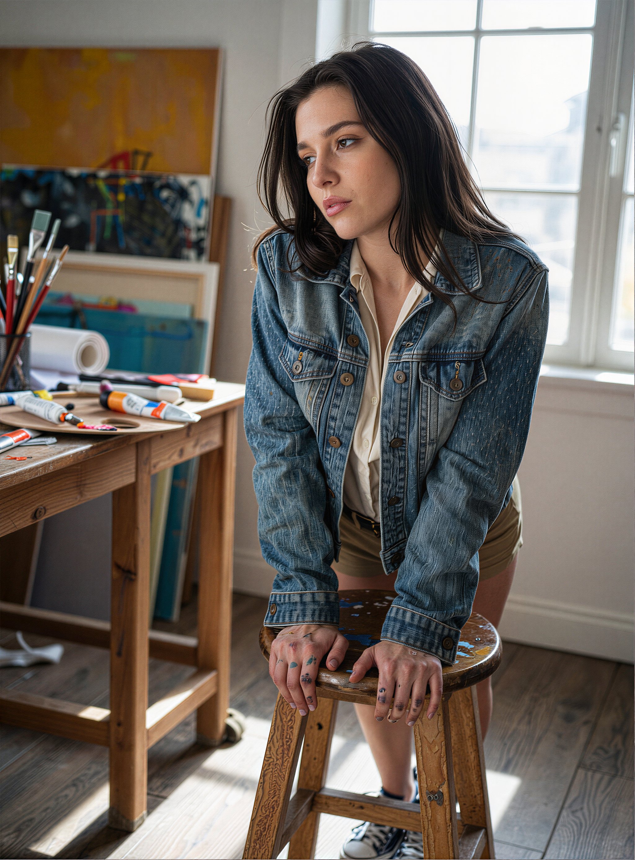 An adult woman in her late 20s,  with a slender,  slightly upright posture by psychologicau on Tensor.Art