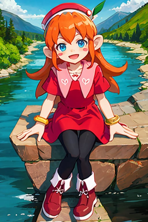 knlolo,  long hair,  orange hair by KitsuneGirl on Tensor.Art