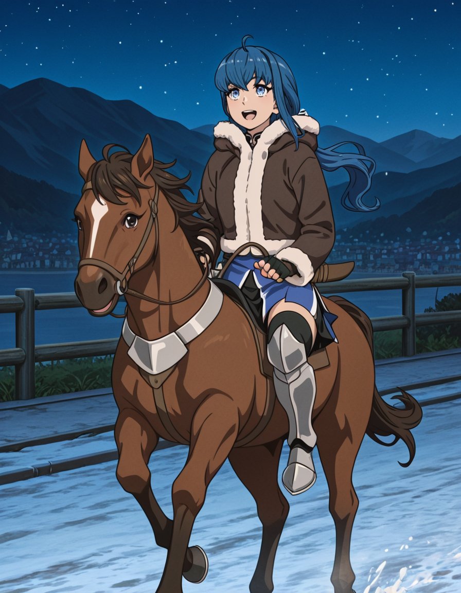 nina farion (mushoku tensei),  long hair,  blue hair by soralz on Tensor.Art