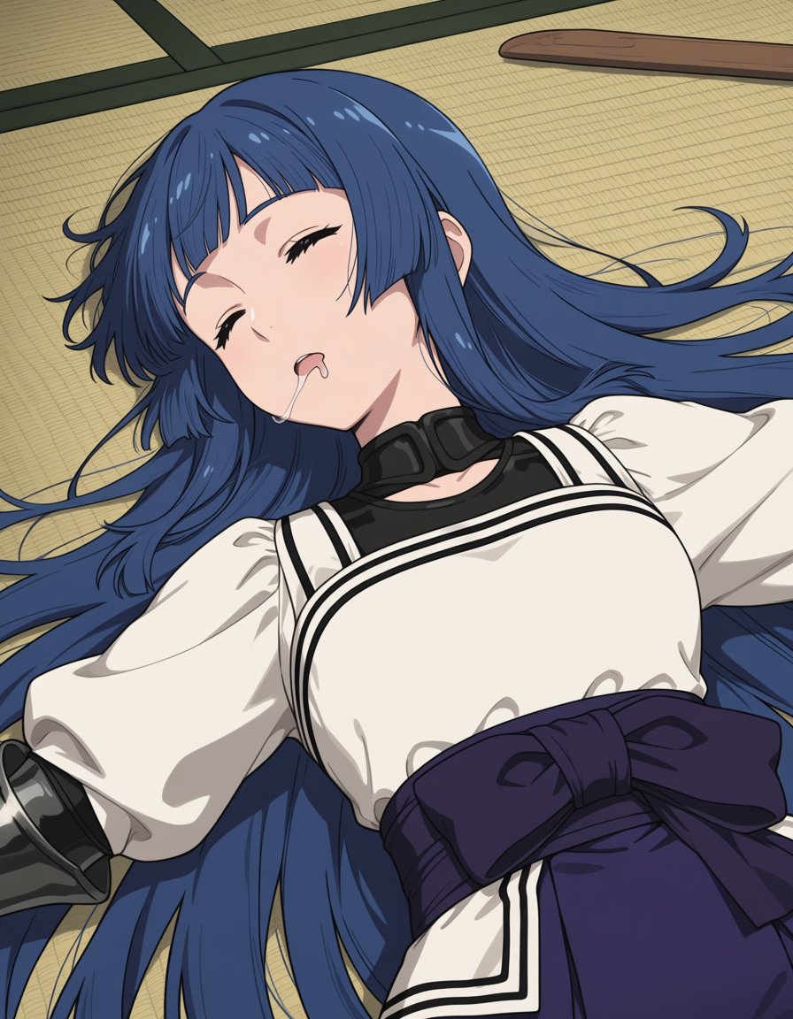 isolte cruel (mushoku tensei),  long hair,  dark blue hair by soralz on Tensor.Art