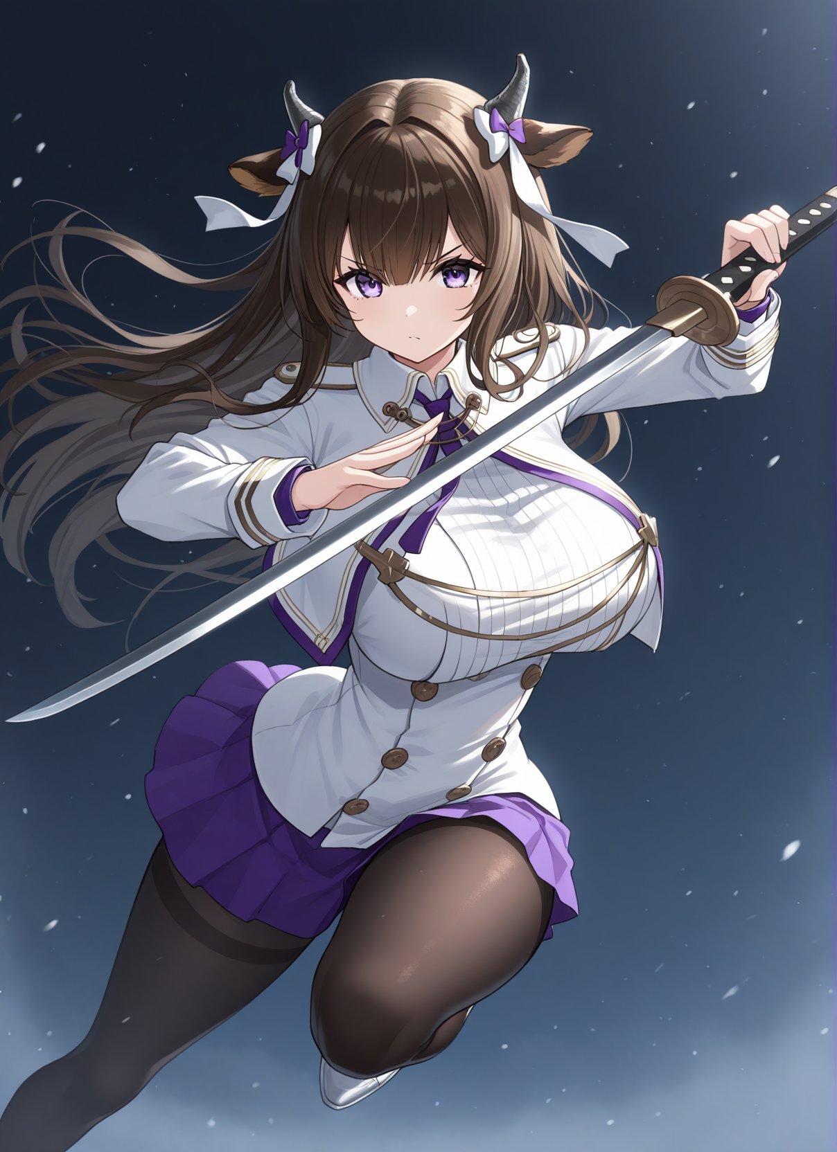 kashino \(azur lane\),  purple skirt,  military uniform by sk on Tensor.Art