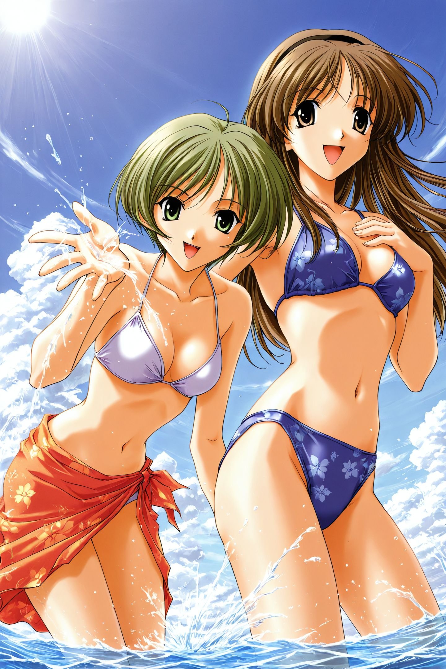 Hituki Ayaka,  Otowa Kaoru,  2girls by flyx3 on Tensor.Art