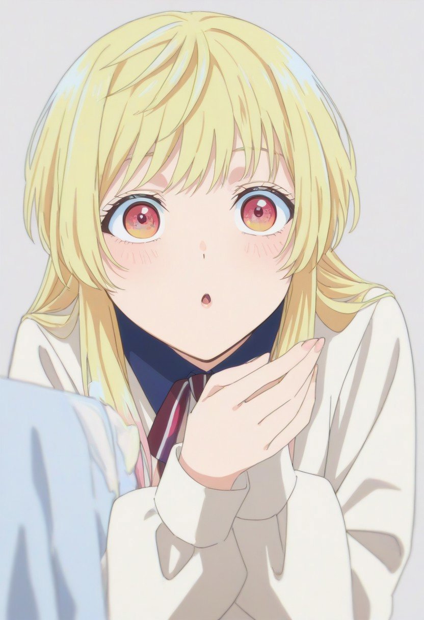 kinosaki,  blonde hair with orange tips,  hime cut by Hot Anime Girls on Tensor.Art