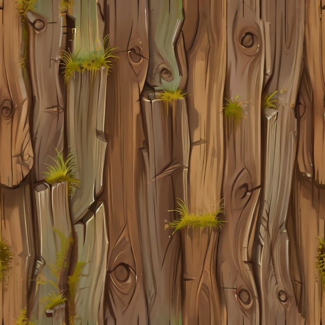wowtexture of old wood with green moss,  seamless by Oliver DR on Tensor.Art