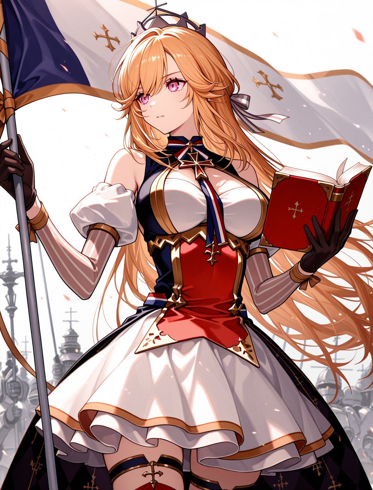 richelieu \(azur lane\),  holding flag,  holding book by sk on Tensor.Art