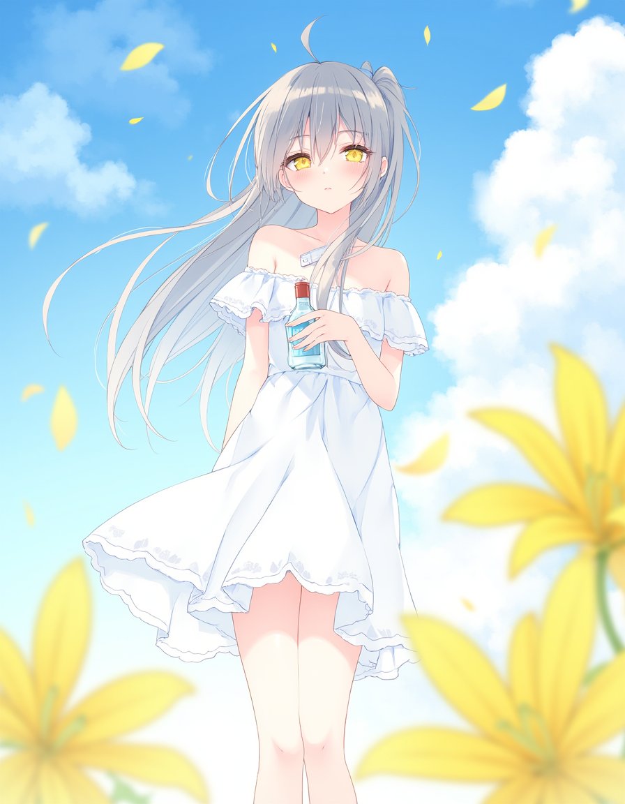1girl,  dress,  cloud by nyan9 on Tensor.Art