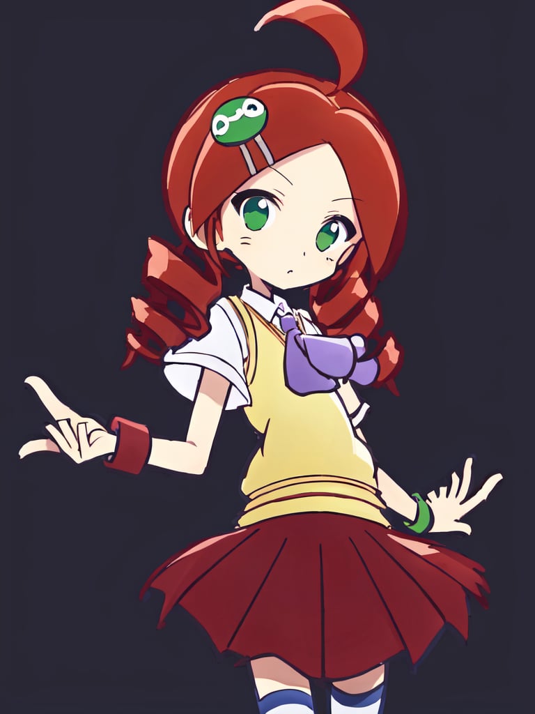 kawaii ringo petite cute 1girl,  green eyes,  character hair ornament by Ttan on Tensor.Art