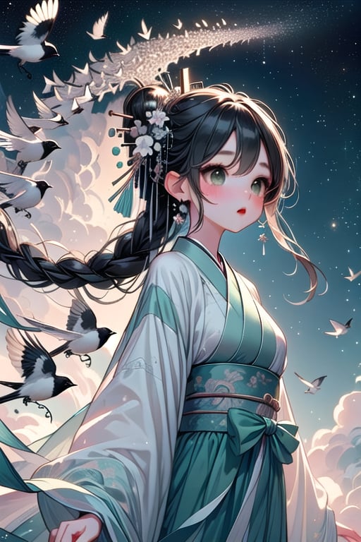 ((magpie bridge)),  ((birds flock)),  ((tanabata)) by 鬼畫符 on Tensor.Art