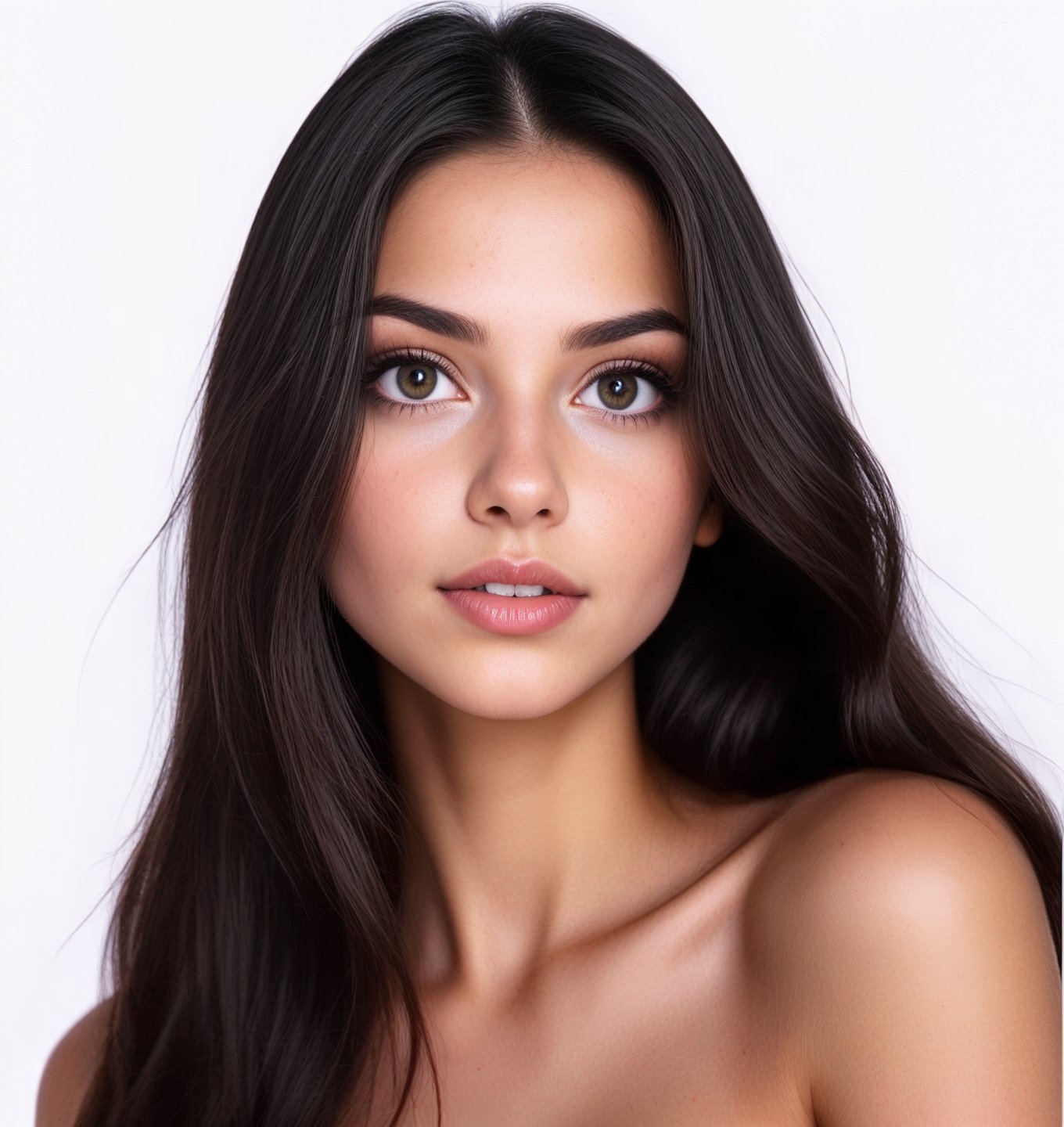 Realistic photo of a beautiful girl,  long dark hair,  very detailed ebony eyes by LatinaLover-VZLA2 on Tensor.Art
