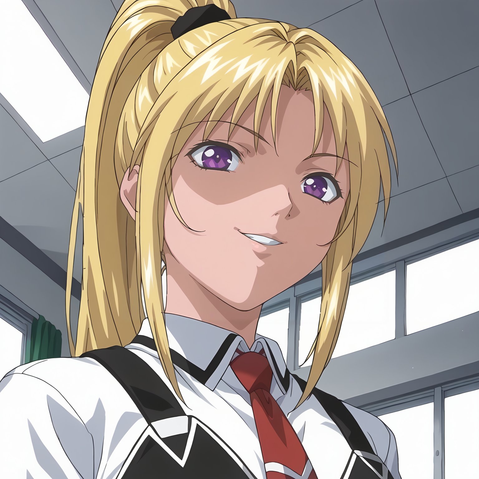 looking at viewer,  evil smile,  shaded_face by Ttan on Tensor.Art