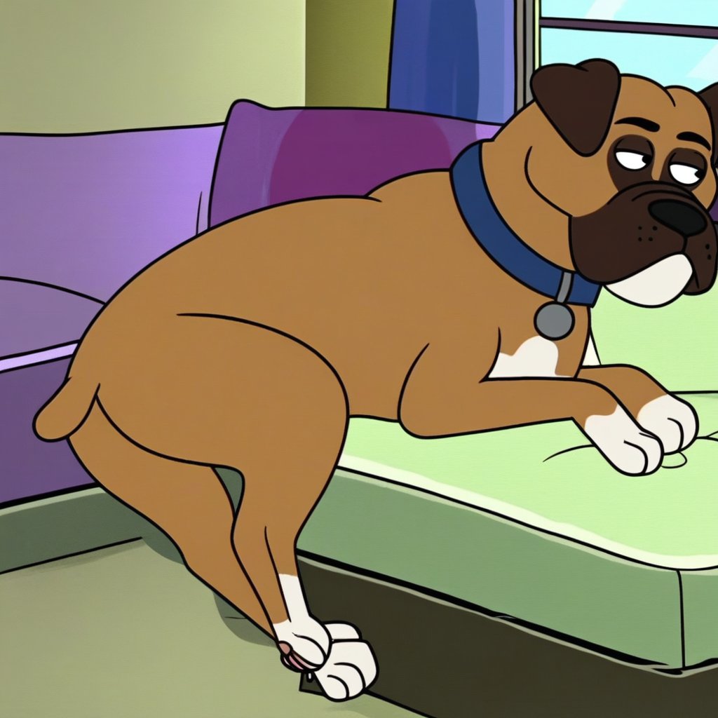 Cuddles Boxer,  feral,  solo by Xposing_Organisms on Tensor.Art