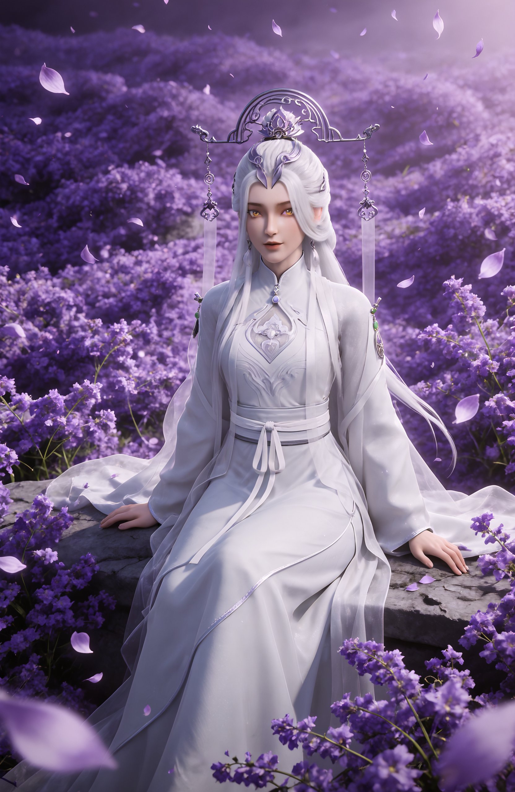 1girl,  white hair,  long hair by 漫 on Tensor.Art